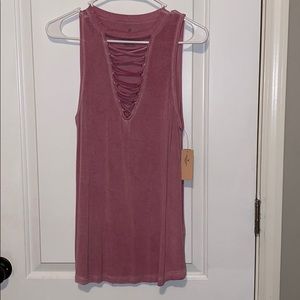 American eagle soft and sexy rose pink tank top